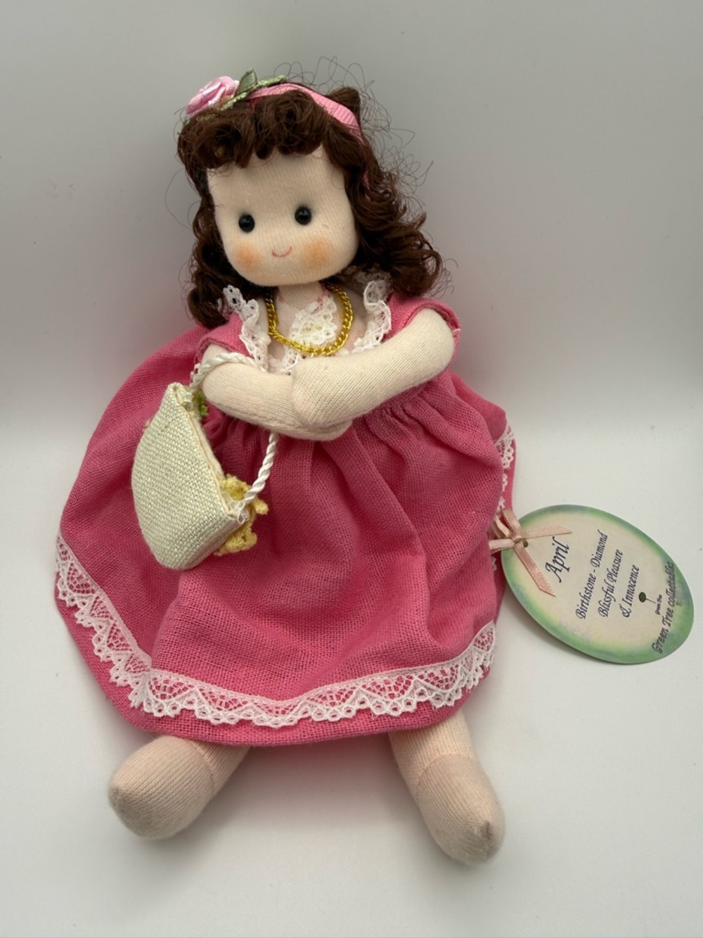 Green Tree Musical Doll Of The Month April Collectible-Daughter Shower Gift Rare